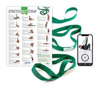 OPTP 440PS Stretch Out Strap With Stretching Exercise Poster