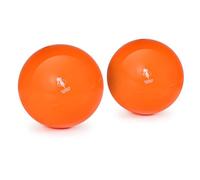 OPTP Franklin Method Smooth Ball Set - Adjustable Firmness, Orange, 4" Pair | Massage roller ball set for back & neck massage, gentle muscle relief for sensitive soft tissue, latex free, Made in Italy