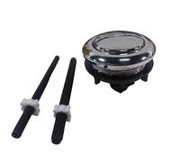OPTPB-48AB Dual Flushing Toilet Push Button Spare Parts, Satin Chrome Toilet Parts with 2.28inch(58mm) Hole in the Toilet Tank Lid.The rod is 4.3 inches long