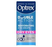 Optrex Double Action, Dry Eyes, 10 ml, Moisturising Drops for Dry & Tired Eyes, Fast Long-Lasting Relief, Restores Moisture, Suitable with Contact Lenses, Eye Care Solution, Instant Relief