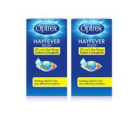 Optrex Hayfever Allergy Relief Eye Drops, Soothing for Itchy Dry Tired Eyes, 10 ml (Pack of 2)