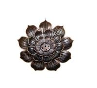 Optxzn 1PC Alloy Incense Burner Stick Holder Plate Buddhism Lotus Censer Bronze Nasturtium Incense Burner