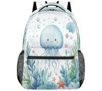 Opuasis Kids Backpack for Boys Girls Cartoon Jellyfish Coral