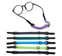 OPUGIT 5Pcs Adjustable Eyeglasses Strap, No Tail Spectacle Straps, Kid's Eyewear Holder Strap For Glasses, Sunglasses,Multicolor1