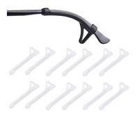 OPUGIT 6Pairs Glasses Temple Grips, Soft Silicone Anti-Slip Elastic Sleeve Glasses Retainers, Comfortable Ear Tips For Children Spectacle Eyewear,White
