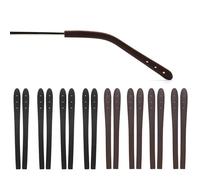 OPUGIT 8 Pairs Eyeglass Temple End Tips Anti-Slip Soft Silicone Replacement Temple Tube Sleeve Glasses Retainers for Thin Metal Eyeglass Legs,Black/Brown
