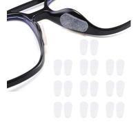 OPUGIT Anti-Slip Adhesive Eyeglass Nosepad, 10Pairs Ultra Thin Silicone Glasses Nose Piece pad for Plastic Frames Glasses Sunglasses(Transparent,1.5mm)