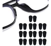 OPUGIT Anti-Slip Adhesive Eyeglass Nosepad, 10Pairs Ultra Thin Silicone Glasses Nose Piece pad for Plastic Frames Glasses Sunglasses(Black,1.0mm)