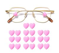 OPUGIT Anti-slip Glasses Ear Grips, Soft Silicone Sleeve Eyeglass Ear Pieces Holder, Comfortable Eyewear Retainer For Glasses Sunglasses(Pink,10pairs)