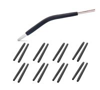 OPUGIT Eyeglass Ear Cushions End Tip Grips Anti-Slip Soft Silicone Ear Hooks Tube Sleeve Glasses Strap Holder Temple Tips Spectacle Retainers 8 Pairs,Black