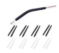 OPUGIT Eyeglass Ear Cushions End Tip Grips Anti-Slip Soft Silicone Ear Hooks Tube Sleeve Glasses Strap Holder Temple Tips Spectacle Retainers 8 Pairs,Black/Clear