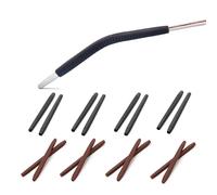OPUGIT Eyeglass Ear Cushions End Tip Grips Anti-Slip Soft Silicone Ear Hooks Tube Sleeve Glasses Strap Holder Temple Tips Spectacle Retainers 8 Pairs,Black/Brown