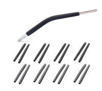 OPUGIT Eyeglass Ear Cushions End Tip Grips Anti-Slip Soft Silicone Ear Hooks Tube Sleeve Glasses Strap Holder Temple Tips Spectacle Retainers 8 Pairs,Black/Gray