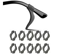 OPUGIT Eyeglass Ear Grip,Silicone Ear Hook, 10 Pairs Soft Comfortable Anti-slip Holder, Eyewear Retainers for Glasses Sunglasses,Black