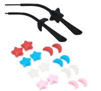 OPUGIT Eyeglass Ear Grips, Silicone Eyeglasses Temple Tips Sleeve Retainer Anti Slip Holder For Glasses,Sunglasses,8 Pairs,Multi-color
