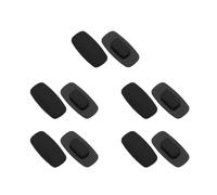 OPUGIT Eyeglass Nose Pads 5Pairs Nose Pieces Replacement Square Rectangle Push Slide Slip in Silicone Nosepads for Eye Glasses Eyeglasses Sunglasses，Black