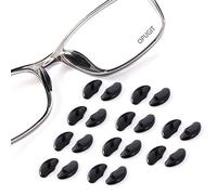 OPUGIT Eyeglass Nose Pads, Adhesive Soft Silicone Air Chamber, Comfortable Air Bag Nosepads for Eyeglasses Glasses Sunglasses,2mm,10 Pairs,Black