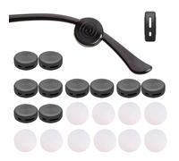 OPUGIT Glasses Ear Grips 10 Pairs Eyeglass Temple Tip Sleeve Holder,Silicone Ear Hook Anti-Slip For Kids and Adults,black/clear
