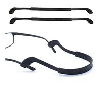 OPUGIT Glasses Strap Anti-Slip Silicone Eyeglass Strap Eyewear Retainers Sports Elastic Soft Sunglass Cord Holder for Men Women,2PCS,Black