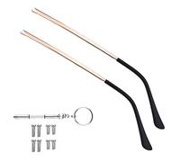 OPUGIT Metal Glasses Replacement Temple, Eyeglass Arms Legs Replacement, Glasses Repair Kit Universal Eyeglasses Replacement, DIY Temples for Glasses with Screws(1 Pair,Rose Gold)