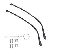 OPUGIT Metal Glasses Replacement Temple, Eyeglass Arms Legs Replacement, Glasses Repair Kit Universal Eyeglasses Replacement, DIY Temples for Glasses with Screws(1 Pair,Black)