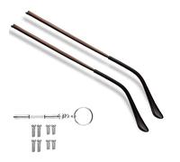 OPUGIT Metal Glasses Replacement Temple, Eyeglass Arms Legs Replacement, Glasses Repair Kit Universal Eyeglasses Replacement, DIY Temples for Glasses with Screws(1 Pair,Brown)
