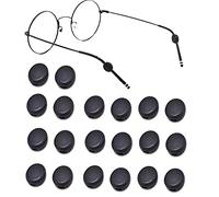 OPUGIT Silicone Eyeglasses Temple Grips Retainer, Mini Round Eyewear Retainer, Anti-Slip Glasses Retainers, Frame Grips for Spectacle, Sunglasses, Glasses, Eyewear, 10 Pairs,BLACK