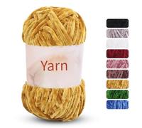 OPUHOHR Velvet Chenille Yarn, 100% Polyacrylic, Super Soft, Chunky for Knitting and Crocheting, 100 g - 80 cm