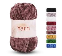 OPUHOHR Velvet Chenille Yarn, 100% Polyacrylic, Super Soft, Chunky for Knitting and Crocheting, 100 g - 80 cm