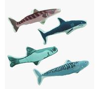OPUIMCD Cat Toys for Kittens, 4 Pack, Soft Interactive Natural Catnip Fish for Indoor, Cute for Play Training, 6 Inches for All Breeds Kitty