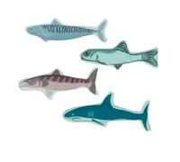 OPUIMCD Cat Toys for Kittens, 4 Pack, Soft Interactive Natural Catnip Fish for Indoor, Cute for Play Training, 6 Inches for All Breeds Kitty