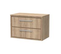 Opula Lille Bleached Oak Wall Hung Bathroom Vanity Unit 800mm
