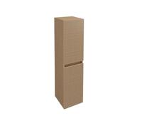 Opula Olympia Wood Fluted Wall Hung Tall Bathroom Storage Cabinet - 1400 x 350mm