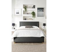 CL Opulence Twill Kingsize Ottoman Bedframe - Charcoal