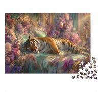 Opulent Bed Big Cat_4 Puzzles 1000 Piece Challenge Toy for Adults Impossible Jigsaw Puzzle Educational Challenge Home Decoration Gift 70x50cm/1000pcs