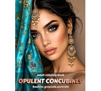 OPULENT CONCUBINES - Adult Coloring Book | Realistic Grayscale Portraits | Harem Beauties | for Relaxation and Mindful Creativity: English Edition (Colorful Adventures)