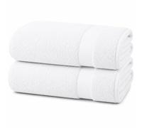 Opulent Dreams 100% Egyptian Cotton Towel Sets - Soft, Absorbent, Quick-Dry - Includes Bath Sheets, Bath Towels, Hand Towels, Flannels - Luxuriously Easy to Wash (White, Bath Sheet (Pack of 2))