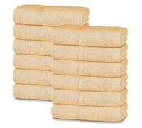 Opulent Dreams 100% Egyptian Cotton Towel Sets - Soft, Absorbent, Quick-Dry - Includes Bath Sheets, Bath Towels, Hand Towels, Flannels - Luxuriously Easy to Wash (Cream, Guest Towel (Pack of 12))