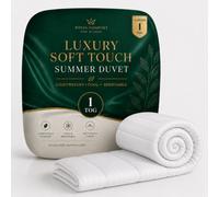 Opulent Home 1 Tog Lightweight Summer Quilt Duvet - Soft Touch Striped Microfibre - Oeko-Tex Certified - King