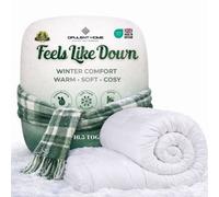 Opulent Home 16.5 Tog Winter Duvet - Hotel Quality Striped Microfibre Duvet, Breathable & Hypoallergenic - Single