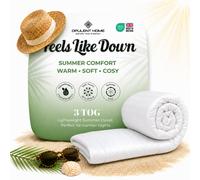 Opulent Home 3 Tog Summer Duvet - Hotel Quality Striped Microfibre Quilt, Lightweight & Breathable - Single