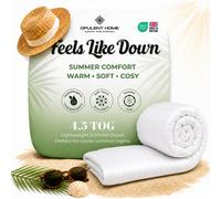 Opulent Home 4.5 Tog Summer Duvet - Hotel Quality Striped Microfibre Quilt, Lightweight & Breathable - Double
