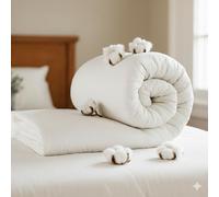 Opulent Home 7.5 Tog Double Duvet 200 x 200cm - Lightweight Summer 100% Cotton Duvet, Medium Warm Breathable Anti-Allergy Hypoallergenic Hollowfibre | UK Made