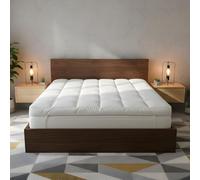 Opulent Home Duck Feather Super King Mattress Topper - 180x200cm, Down-Proof T233 100% Cotton Cover, Box Stitched Design, Hypoallergenic, Breathable, Elastic Straps - Soft Bed Cushioning