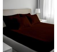 Opulent Home Sherpa Fleece Fitted Sheet - Soft, Plush Bed Sheet with 30cm Deep Elastic Skirt - Supportive, Enhanced Sleep Quality and Durable Bedding for Superior Comfort - Super King Size, Brown