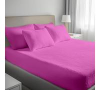 Opulent Home Sherpa Fleece Fitted Sheet - Soft, Plush Bed Sheet with 30cm Deep Elastic Skirt - Supportive, Enhanced Sleep Quality and Durable Bedding for Superior Comfort - King Size, Pink