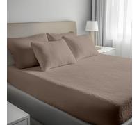 Opulent Home Sherpa Fleece Fitted Sheet - Soft, Plush Bed Sheet with 30cm Deep Elastic Skirt - Supportive, Enhanced Sleep Quality and Durable Bedding for Superior Comfort - Single Size, Natural