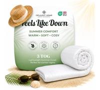 Opulent Home Super King Duvet 3 Tog Lightweight Summer Duvet - Anti-Allergy Hypoallergenic Hollowfibre Quilt, OEKO-TEX Certified, Made in UK, Machine Washable, 260 x 220 cm