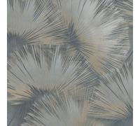 Opulenza Fan Vinyl Wallpaper Blue Rasch 659764