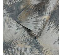Rasch Wallpaper Opulenza Fan Blue Wallpaper